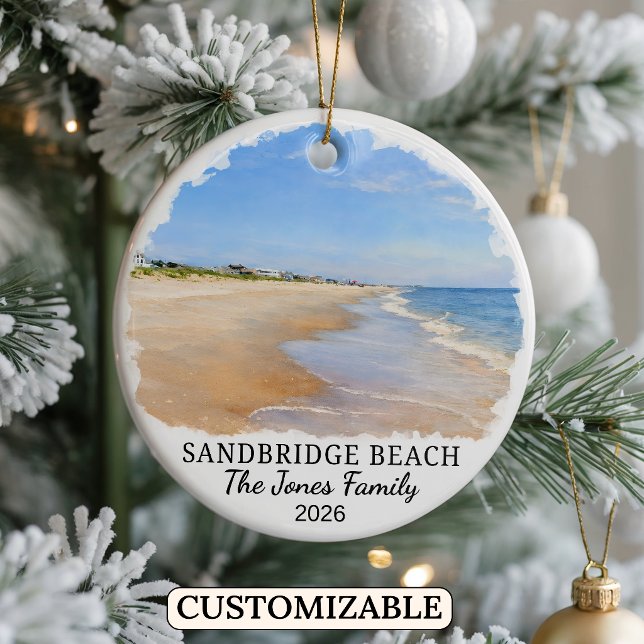 Enfeite Personalizado da Praia de Sandbridge, Vir  (Criador carregado)