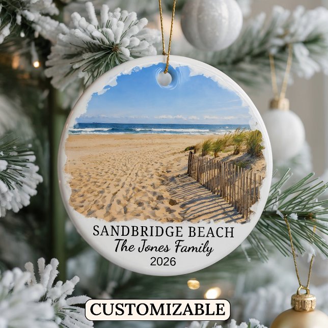 Enfeite Personalizado da Praia de Sandbridge, Vir  (Criador carregado)