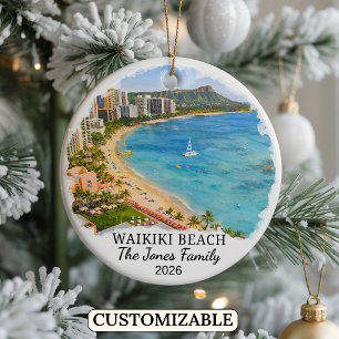 Enfeite Personalizado da Praia de Waikiki, Havaí P