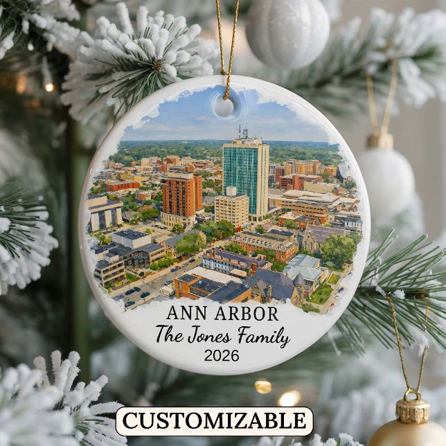 Enfeite Personalizado de Ann Arbor, Michigan Perso (Criador carregado)