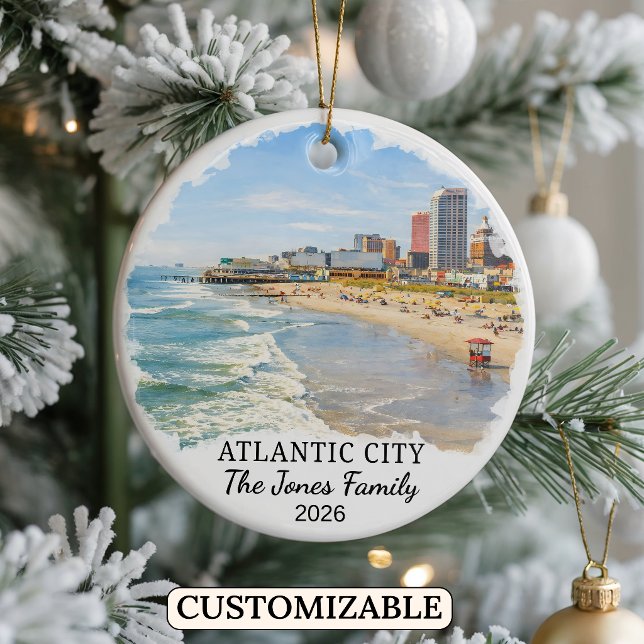 Enfeite Personalizado de Atlantic City, Nova Jerse (Criador carregado)