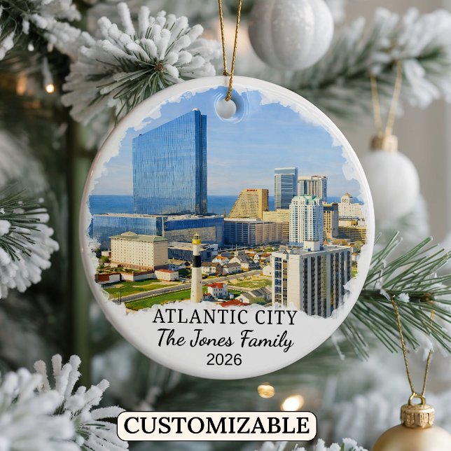 Enfeite Personalizado de Atlantic City, Nova Jerse (Criador carregado)