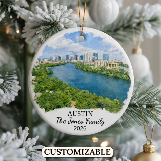 Enfeite Personalizado de Austin, Texas Personaliza (Criador carregado)