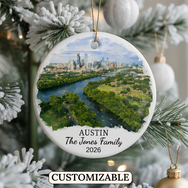 Enfeite Personalizado de Austin, Texas Personaliza (Criador carregado)