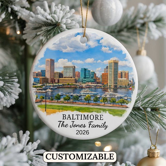 Enfeite Personalizado de Baltimore, Maryland Perso (Criador carregado)