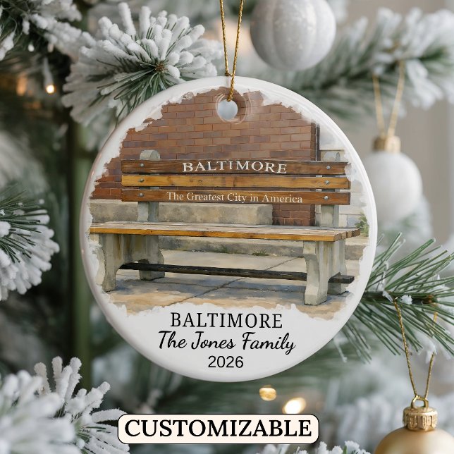 Enfeite Personalizado de Baltimore, Maryland Perso (Criador carregado)