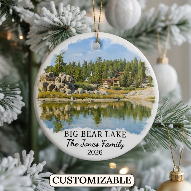 Enfeite Personalizado de Big Bear Lake, Califórnia (Criador carregado)