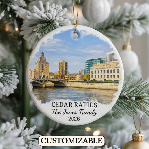 Enfeite Personalizado de Cedar Rapids, Iowa Person
