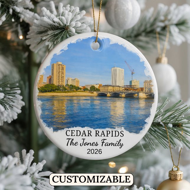 Enfeite Personalizado de Cedar Rapids, Iowa Person (Criador carregado)