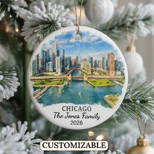Enfeite Personalizado de Chicago, Illinois Customi