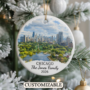 Enfeite Personalizado de Chicago, Illinois Persona