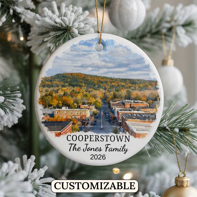 Enfeite Personalizado de Cooperstown, Nova York Pe (Criador carregado)