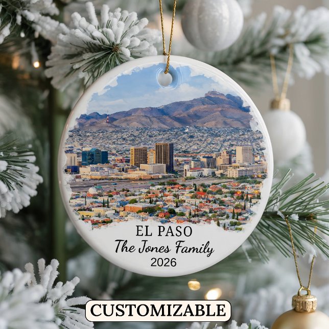 Enfeite Personalizado de El Paso, Texas Personaliz (Criador carregado)