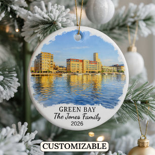 Enfeite Personalizado de Green Bay, Wisconsin Pers