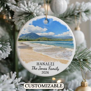 Enfeite Personalizado de Hanalei, Havaí Personaliz