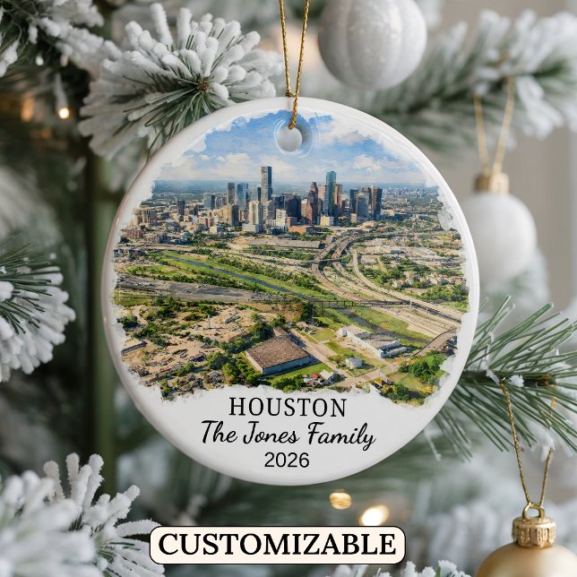 Enfeite Personalizado de Houston, Texas Personaliz (Criador carregado)