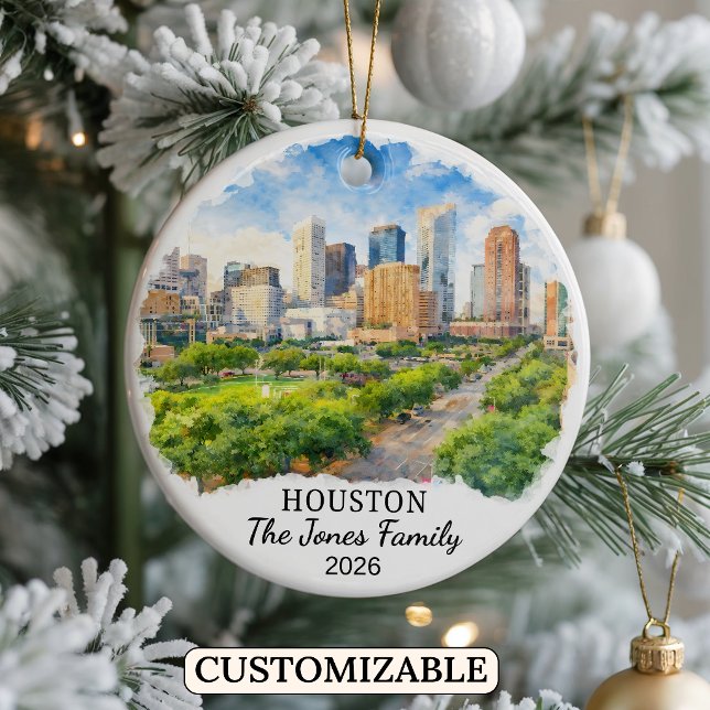 Enfeite Personalizado de Houston, Texas Personaliz (Criador carregado)