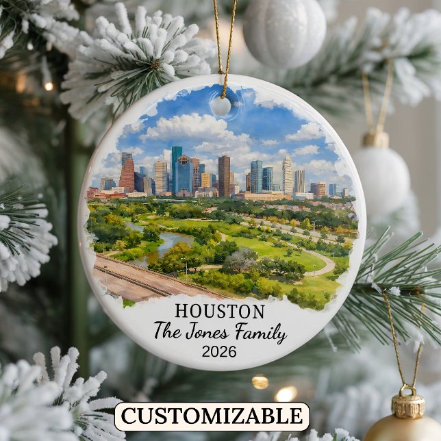Enfeite Personalizado de Houston, Texas Personaliz (Criador carregado)