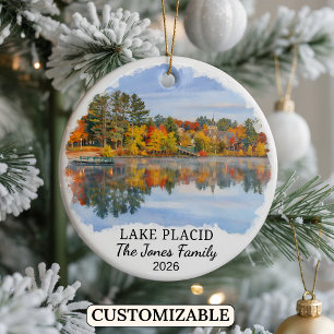 Enfeite Personalizado de Lake Placid, Nova York Pe