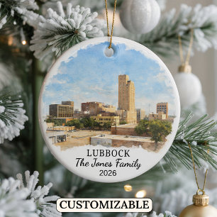 Enfeite Personalizado de Lubbock, Texas Personaliz