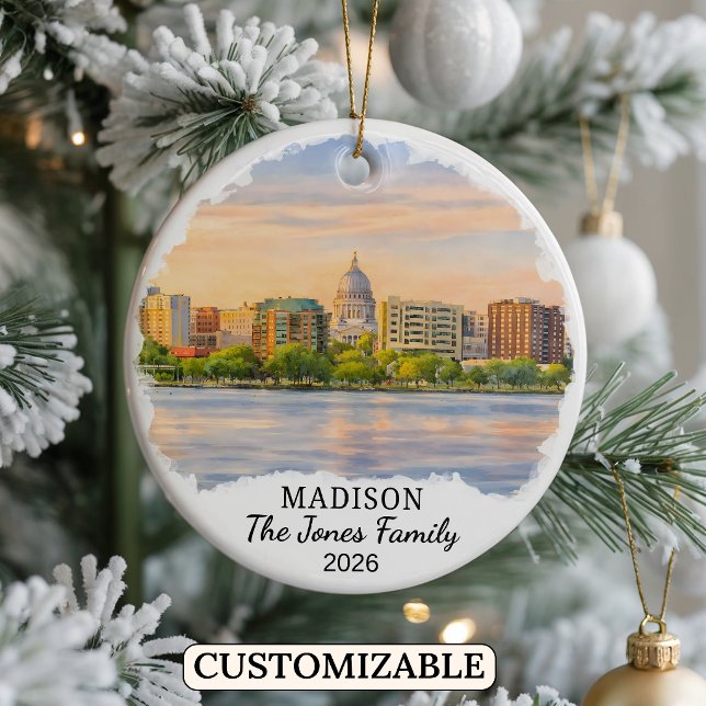 Enfeite Personalizado de Madison, Wisconsin Person (Criador carregado)