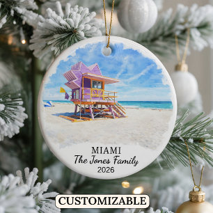 Enfeite Personalizado de Miami, Flórida Personaliz
