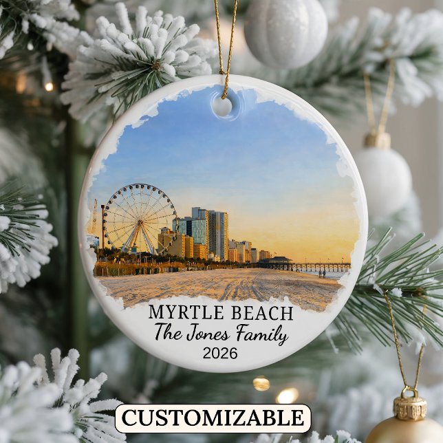Enfeite Personalizado de Myrtle Beach, Carolina do (Criador carregado)