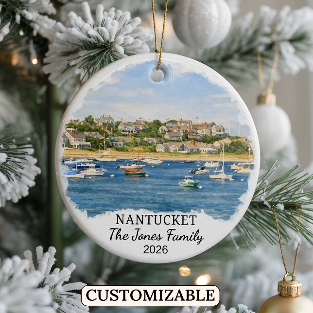 Enfeite Personalizado de Nantucket, Massachusetts (Criador carregado)