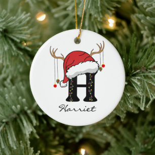 Enfeite Personalizado de Natal com Alfabeto do Pap