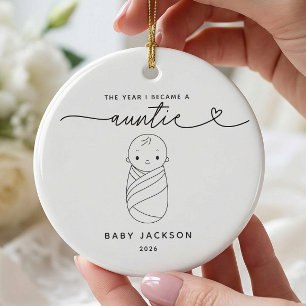 Enfeite Personalizado de Natal para Nova Tia de Be