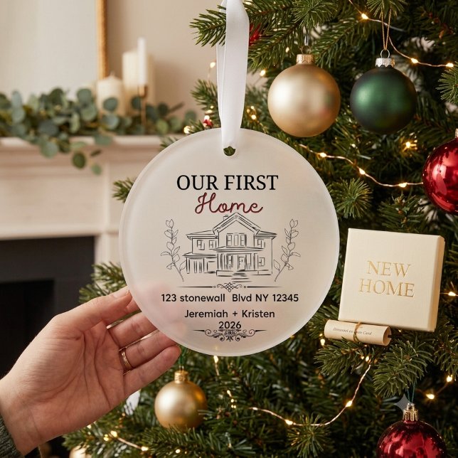 Enfeite Personalizado de Nossa Primeira Casa  (Criador carregado)