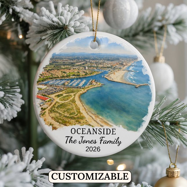 Enfeite Personalizado de Oceanside, Califórnia Per (Criador carregado)