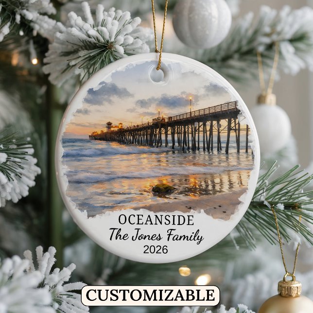 Enfeite Personalizado de Oceanside, Califórnia Per (Criador carregado)