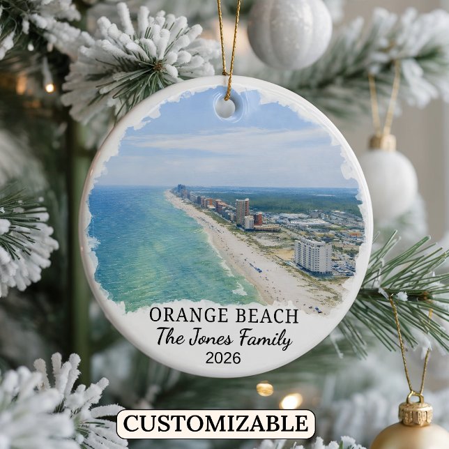 Enfeite Personalizado de Orange Beach, Alabama Per (Criador carregado)
