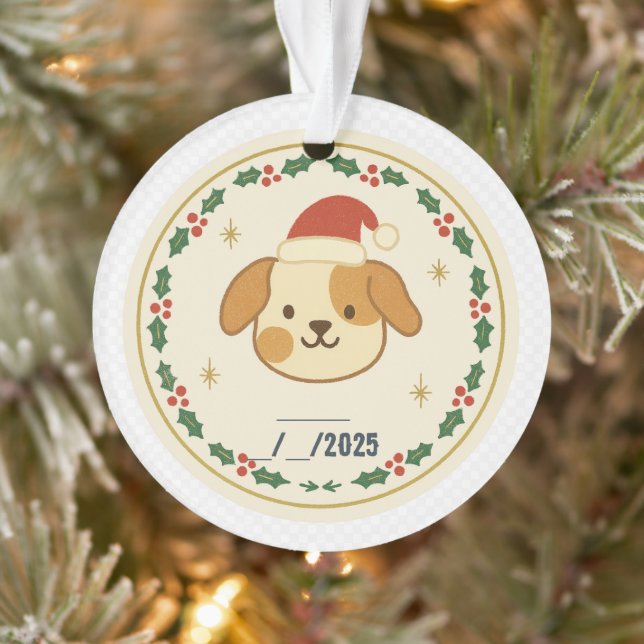 Enfeite Personalizado de Papai Noel para Pet | Nom (Árvore)