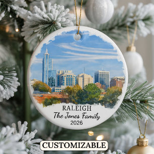 Enfeite Personalizado de Raleigh, Carolina do Nort