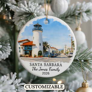 Enfeite Personalizado de Santa Bárbara, Califórnia