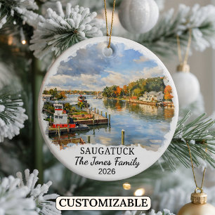 Enfeite Personalizado de Saugatuck, Michigan Perso