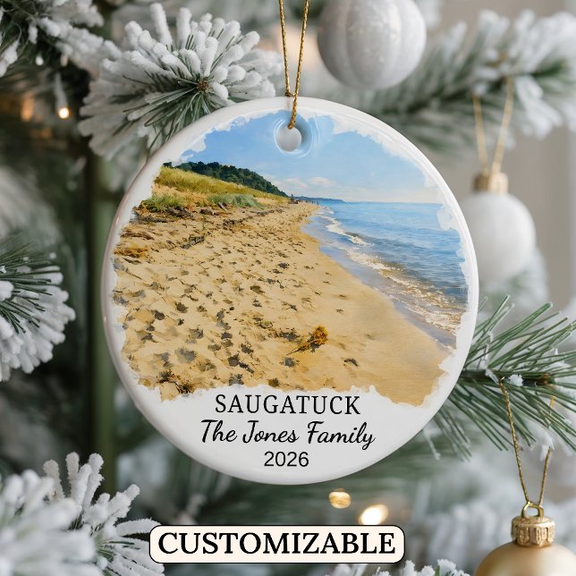 Enfeite Personalizado de Saugatuck, Michigan Perso (Criador carregado)