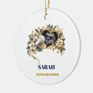 Enfeite Personalizado de Sonógrafo | Nome e Ano