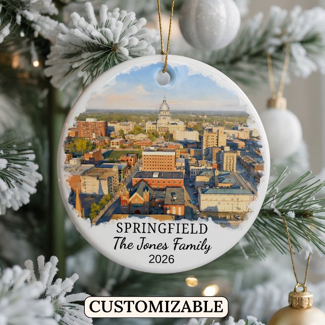 Enfeite Personalizado de Springfield, Illinois Cus (Criador carregado)