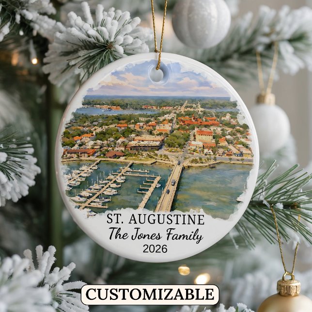 Enfeite Personalizado de St. Augustine Personaliza (Criador carregado)