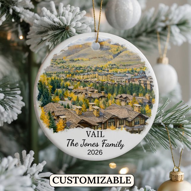 Enfeite Personalizado de Vail, Estado do Colorado  (Criador carregado)