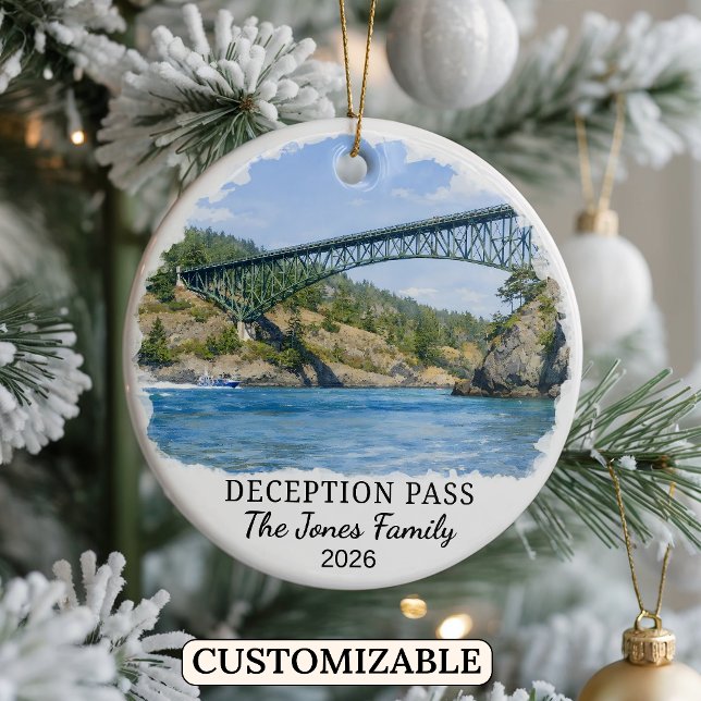 Enfeite Personalizado Deception Pass, Washington (Criador carregado)