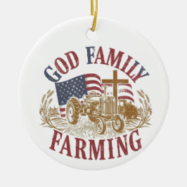 Enfeite Personalizado “Deus Família Agricultura”