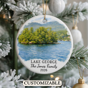 Enfeite Personalizado do Lago George, Nova York Pe