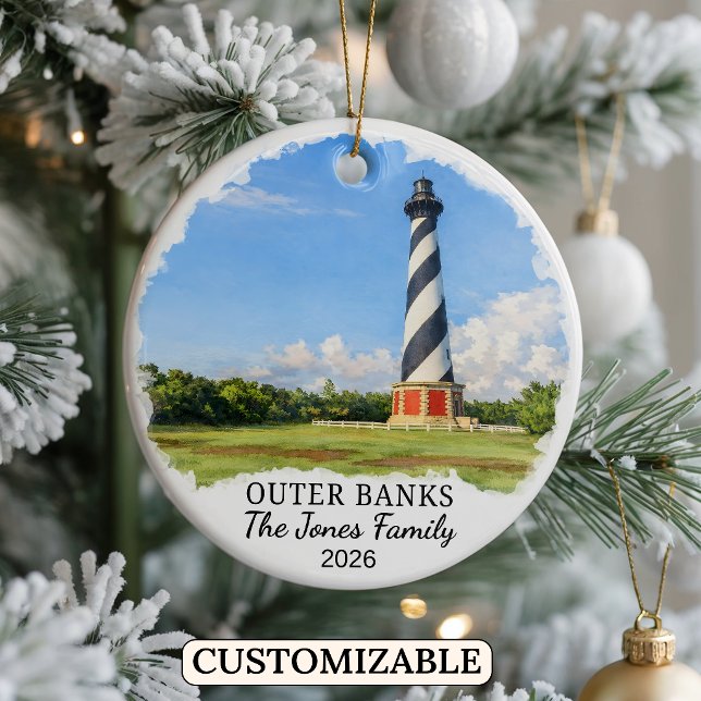 Enfeite Personalizado Outer Banks, Carolina do Nor (Criador carregado)