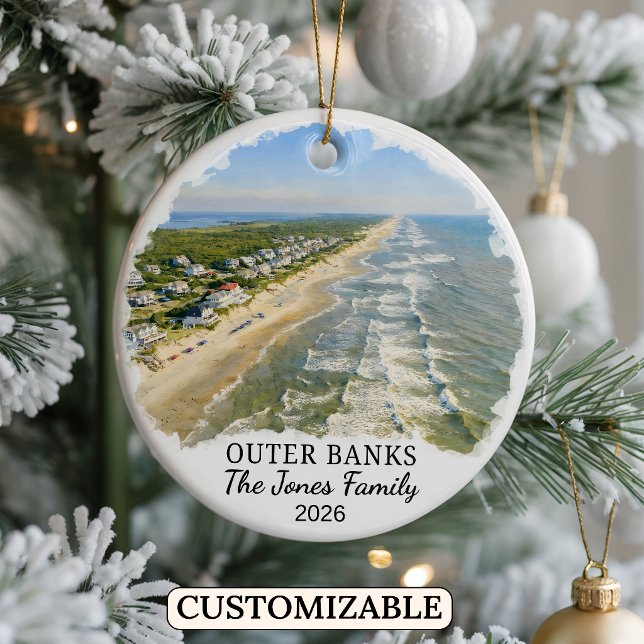 Enfeite Personalizado Outer Banks, Carolina do Nor (Criador carregado)