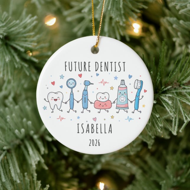 Enfeite Personalizado para Futuro Dentista (Árvore)