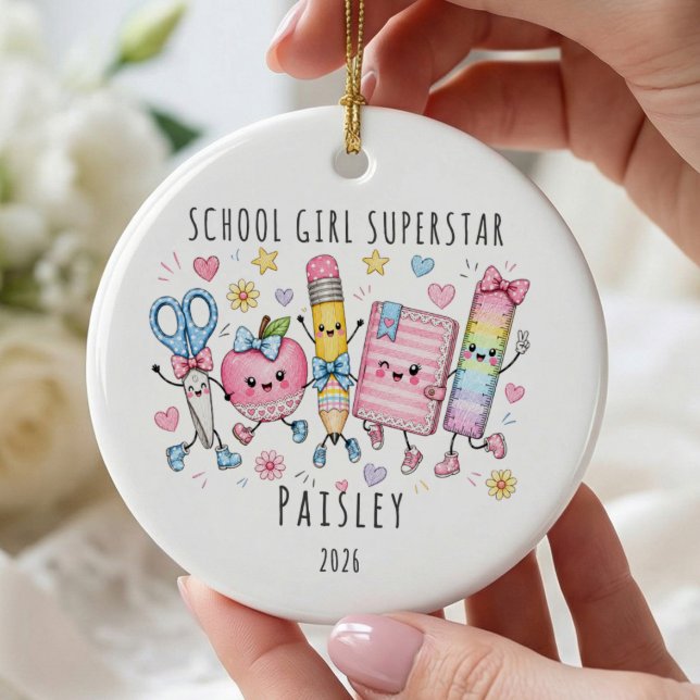 Enfeite Personalizado Superestudante Escolar (Criador carregado)